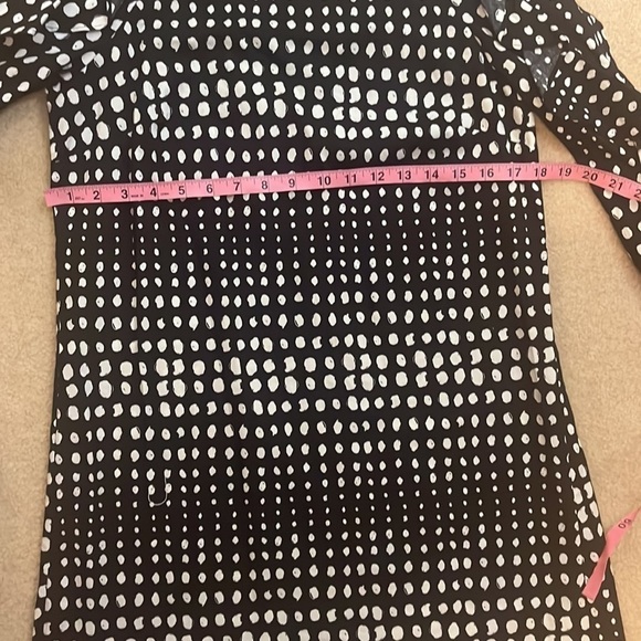 Nicole Miller Black and White Cotton Dotty Lera Mini Dress. Size Small - Picture 4 of 9